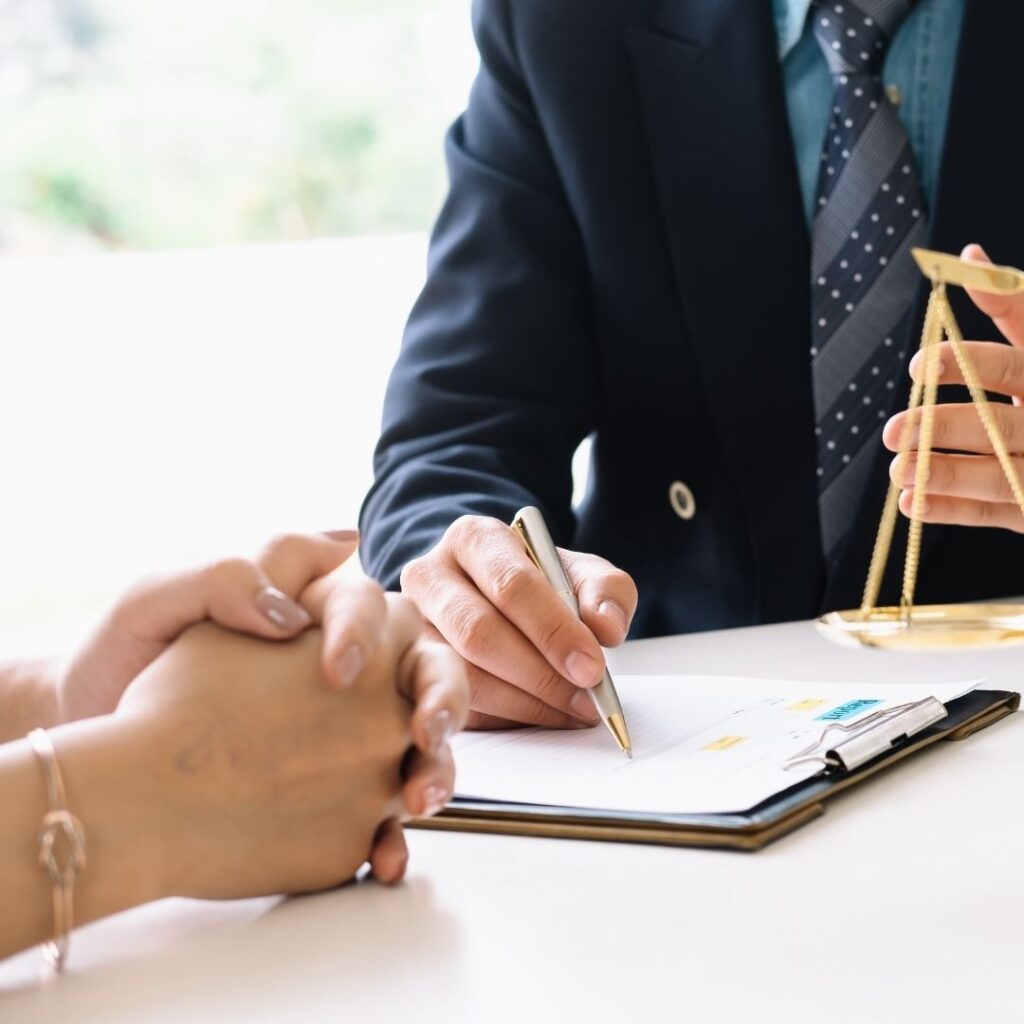 having a consult with an attorney