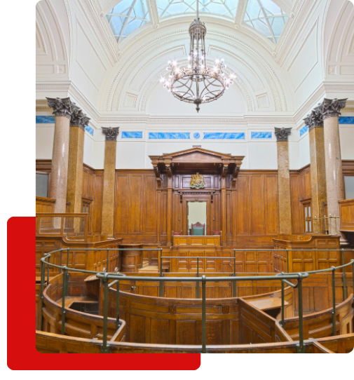 Houston Criminal Defense Lawyer image 1 interior of a courtroom