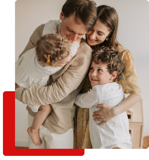 Insurance Disputes image 5 family with two small children embracing