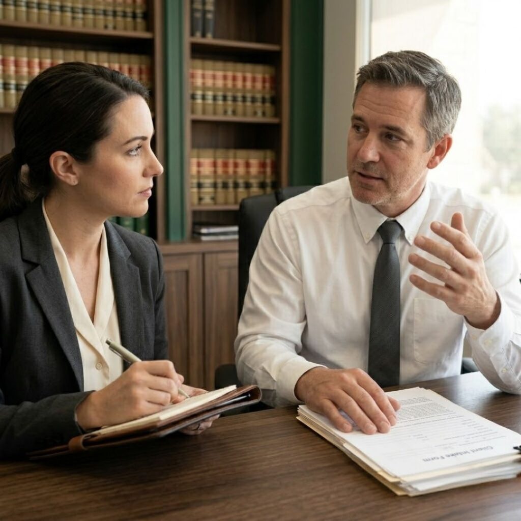 legal professionals having a meeting together