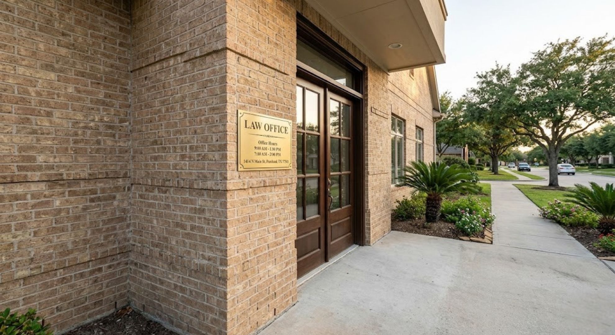 exterior of a brick law office