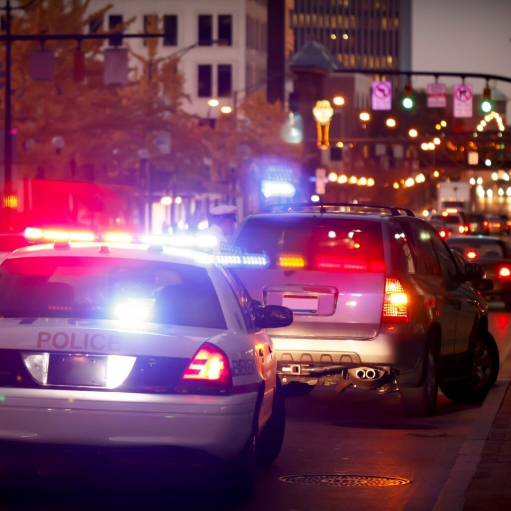a vehicle being stopped by a police officer