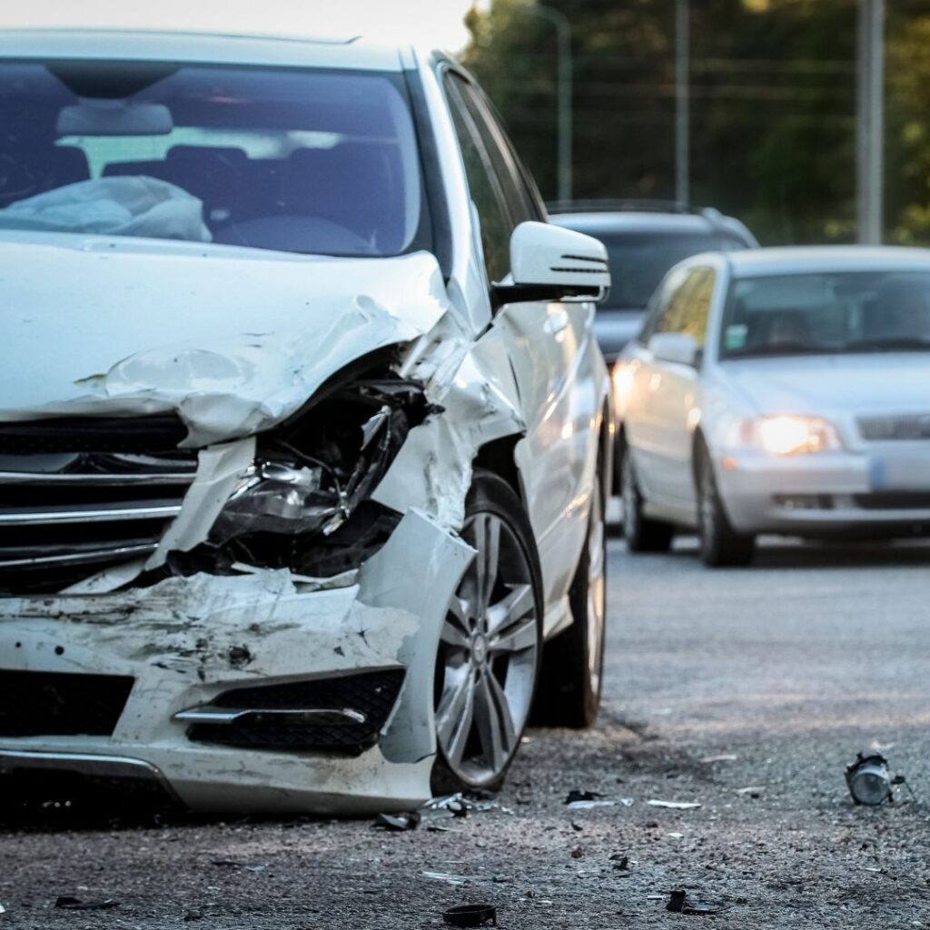 a vehicle totaled after a car accident