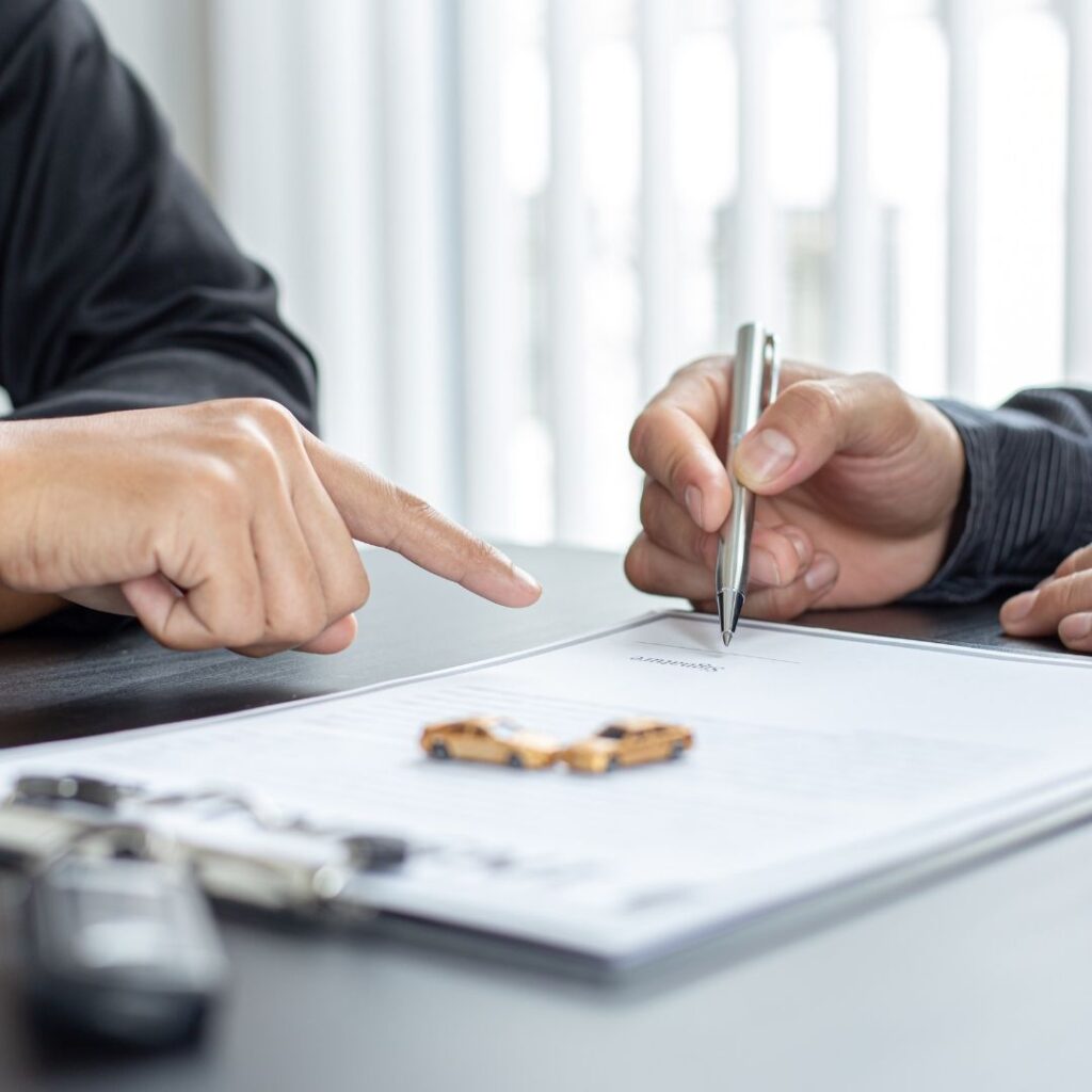 person filing a claim after a car accident
