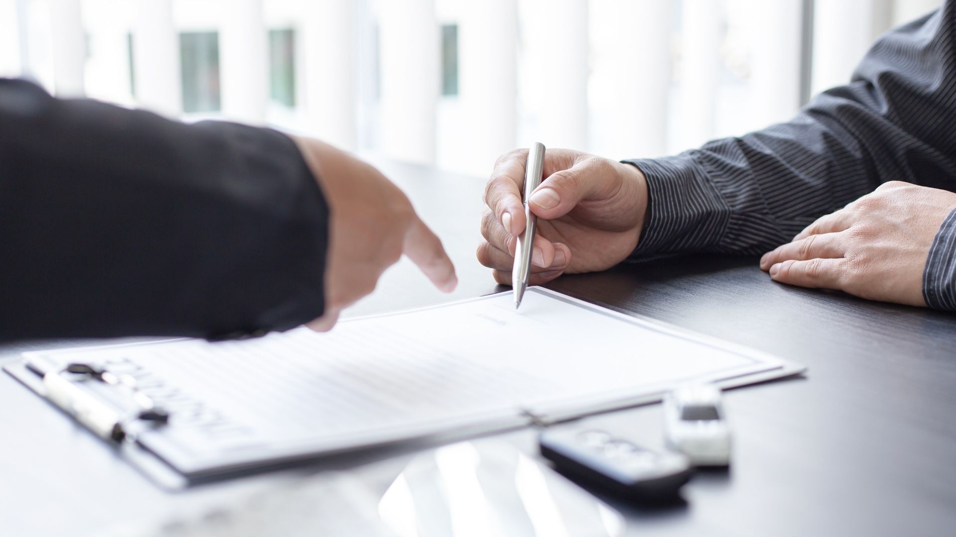 lawyer meeting with client